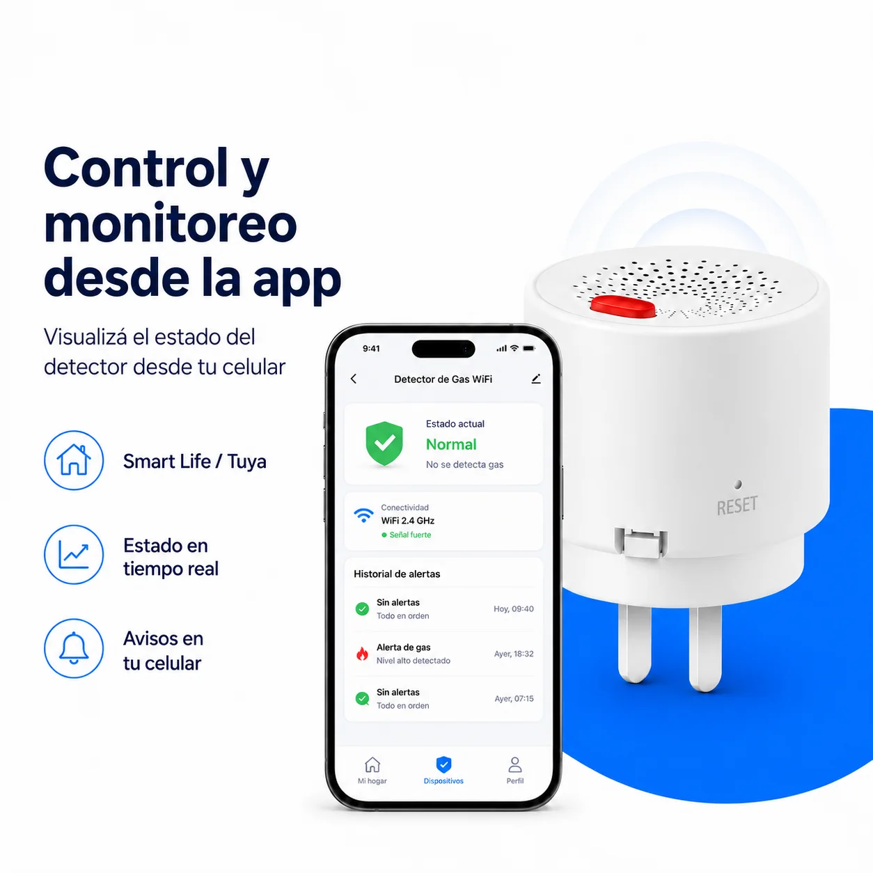 Detector de fuga de gas, detalle 5