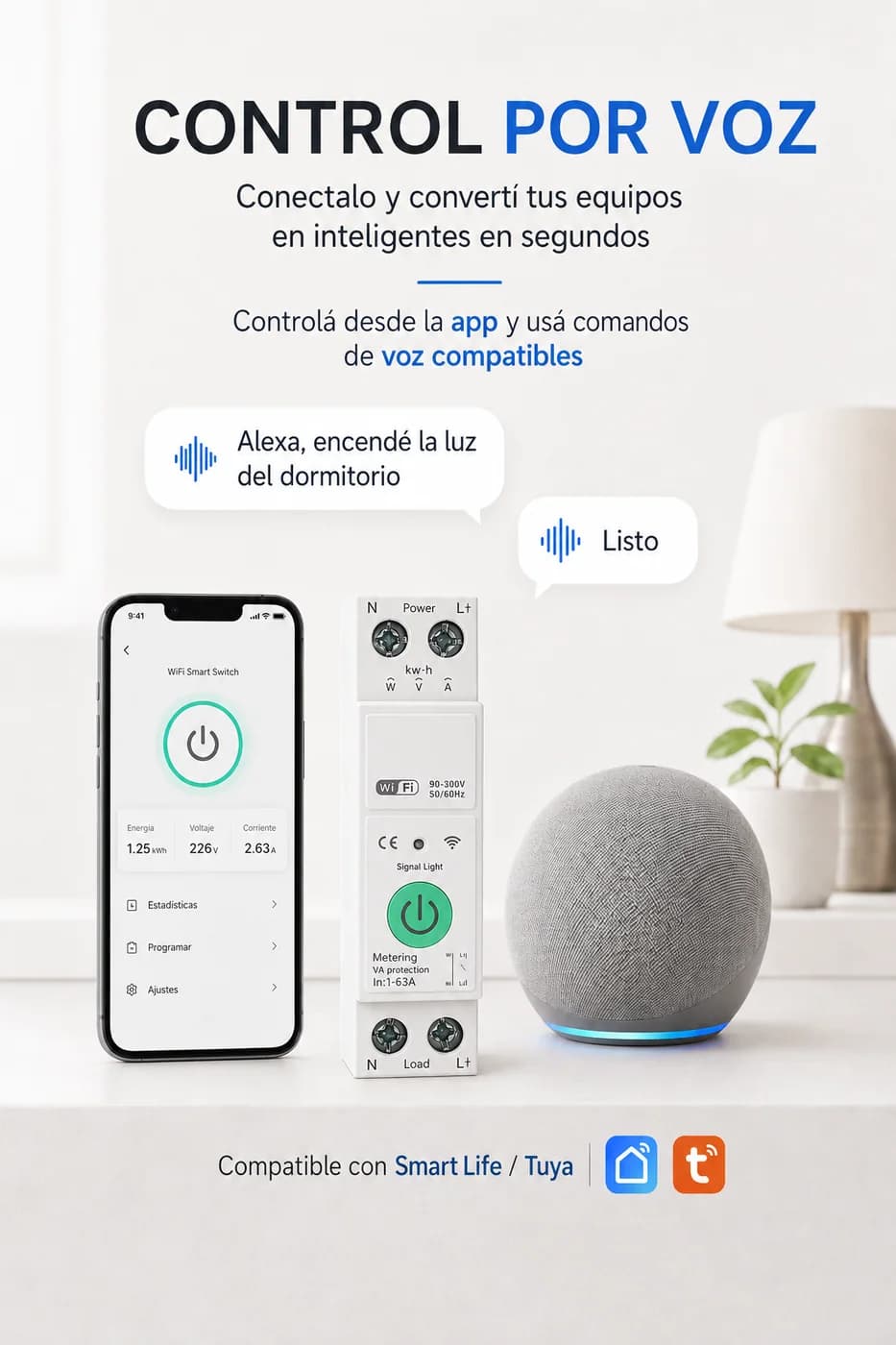 Interruptor WiFi 63A, detalle 4