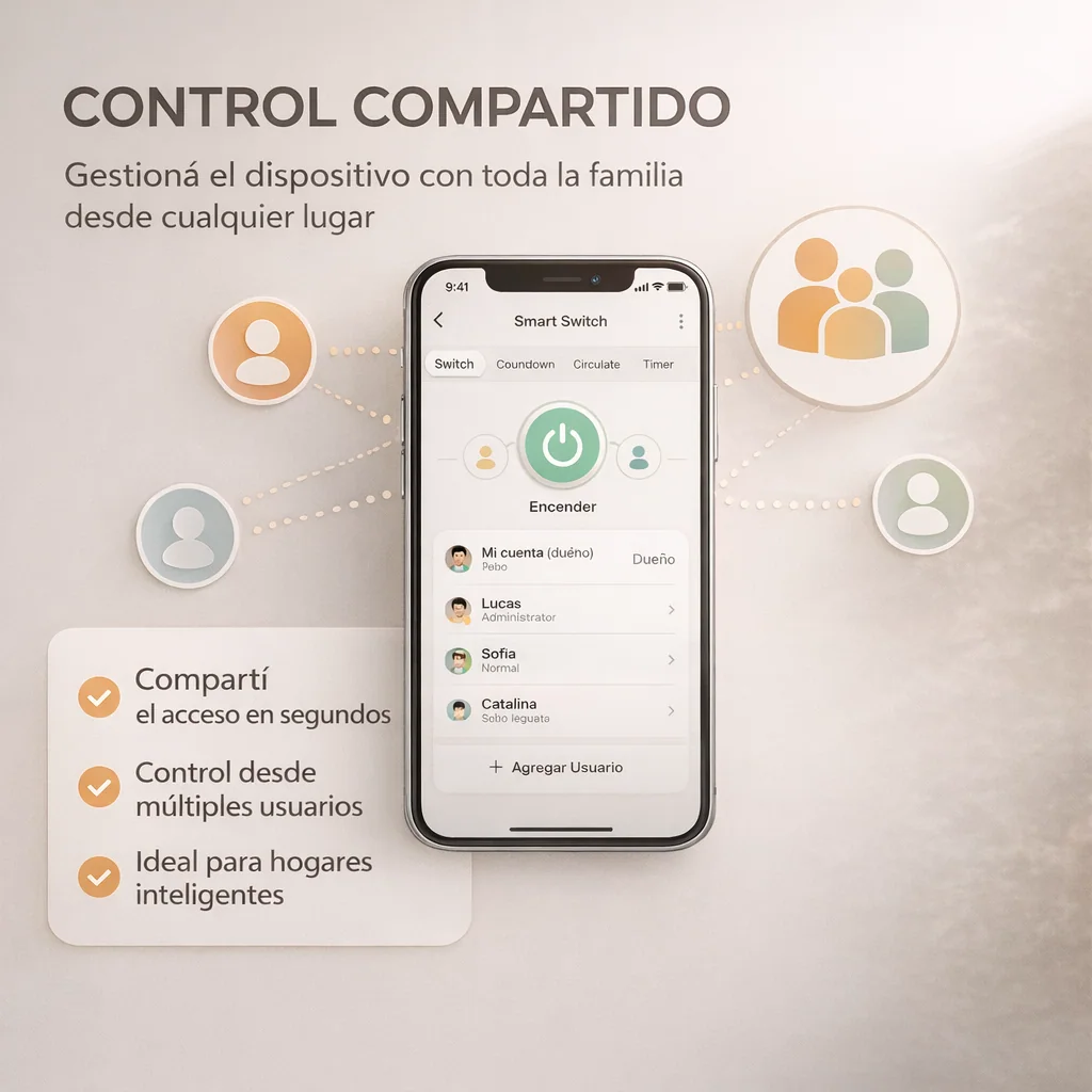 Relé WiFi de 4 canales, detalle 2